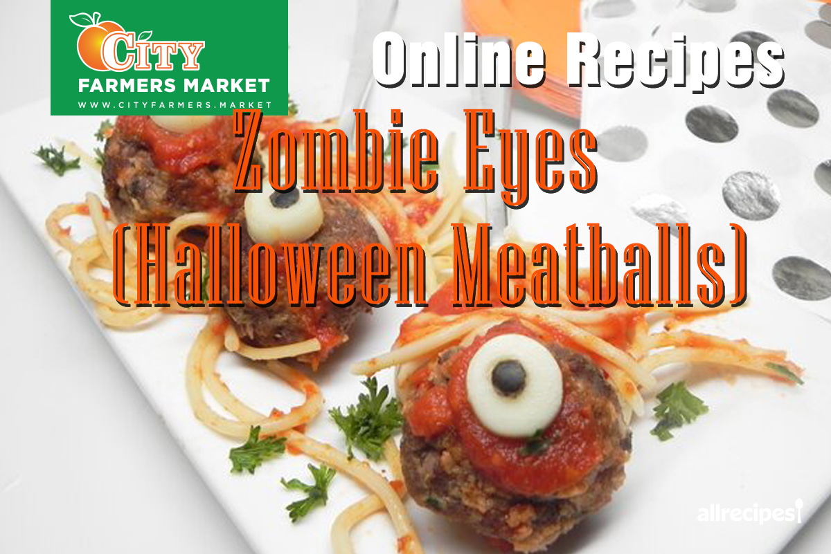Zombie Eyes (Halloween Meatballs) Zombie Eyes Halloween Meatballs