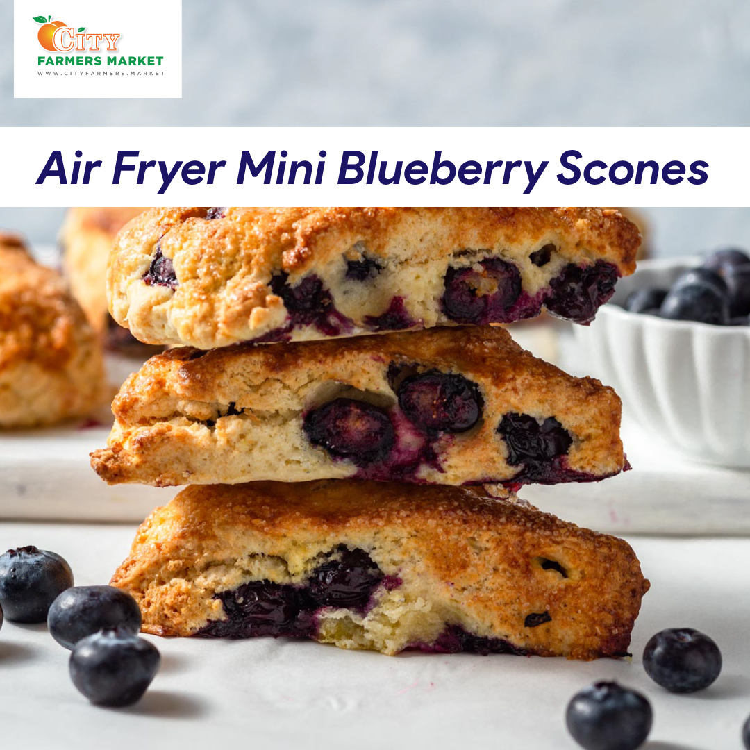 Air Fryer Mini Blueberry Scones